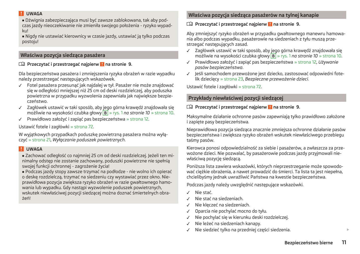 2014-2015 Skoda Roomster Owner's Manual | Polish