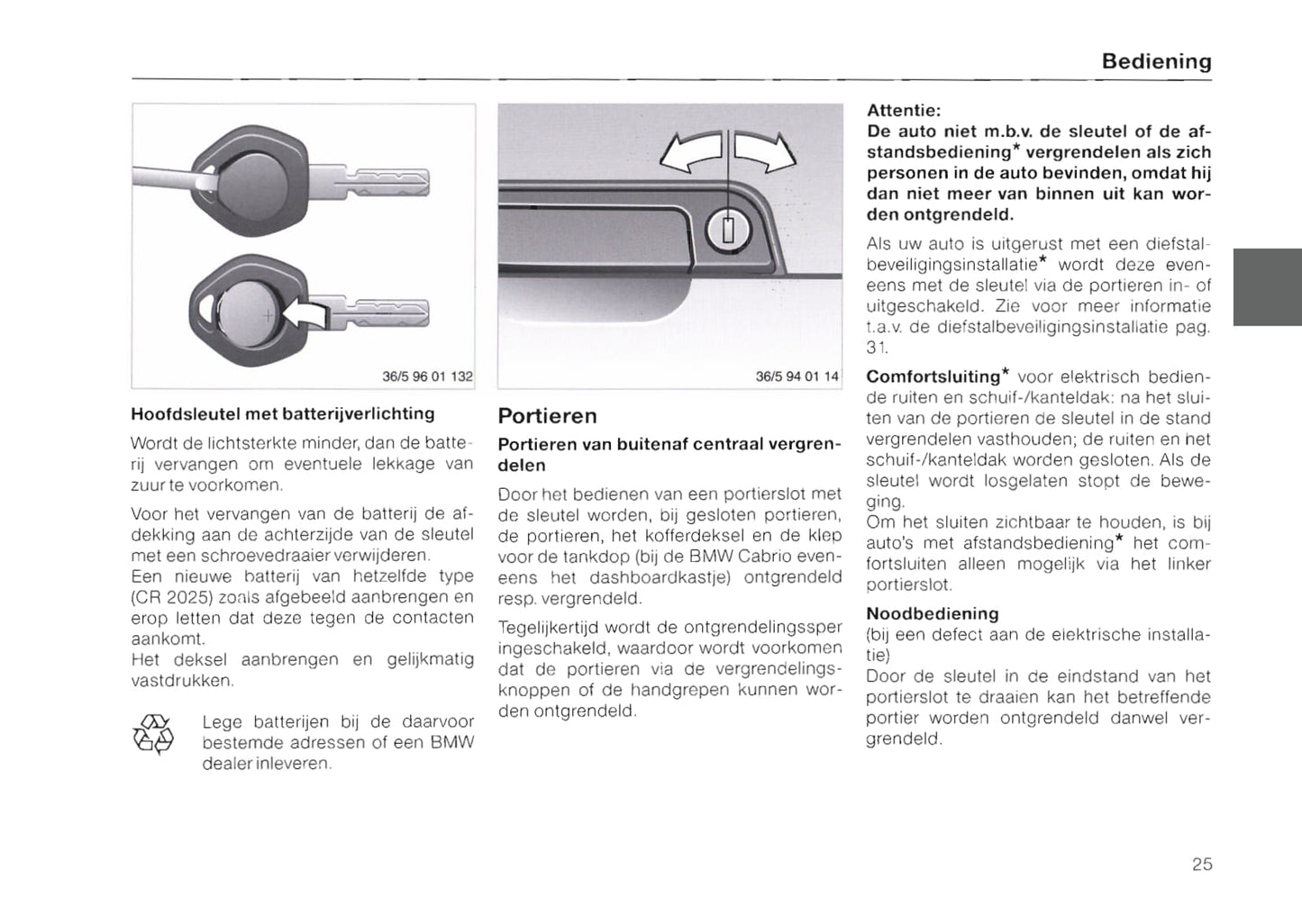 1996-1997 BMW 3 Series/3 Series Coupé/3 Series Cabrio/3 Series Touring Owner's Manual | Dutch