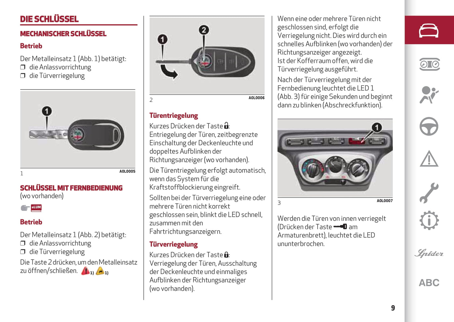 2013-2023 Alfa Romeo 4C Owner's Manual | German