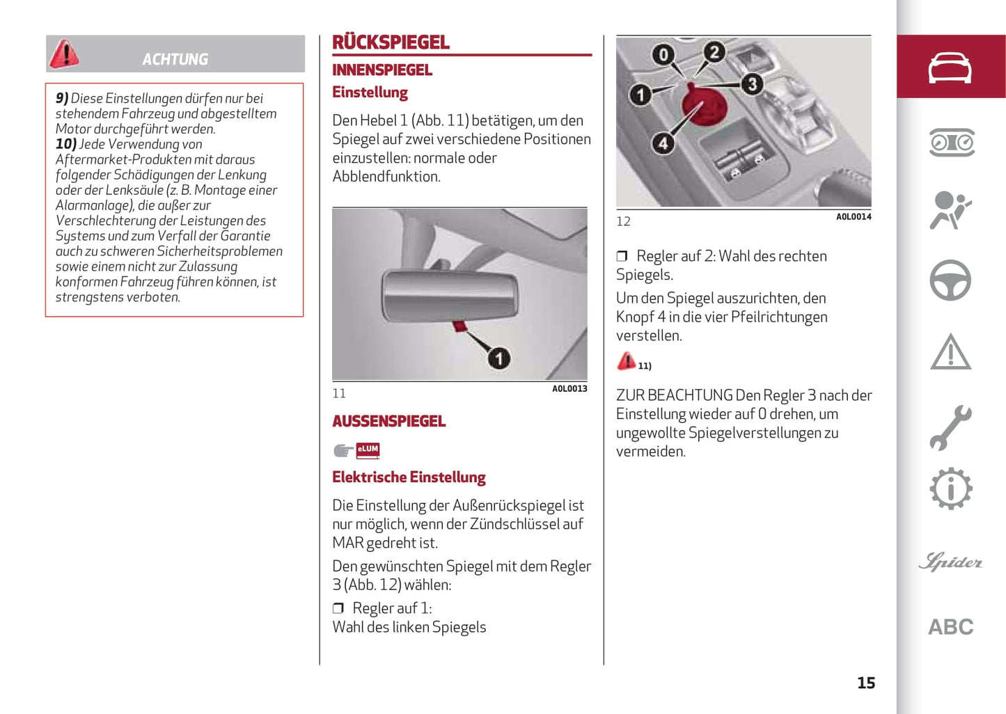 2013-2023 Alfa Romeo 4C Owner's Manual | German