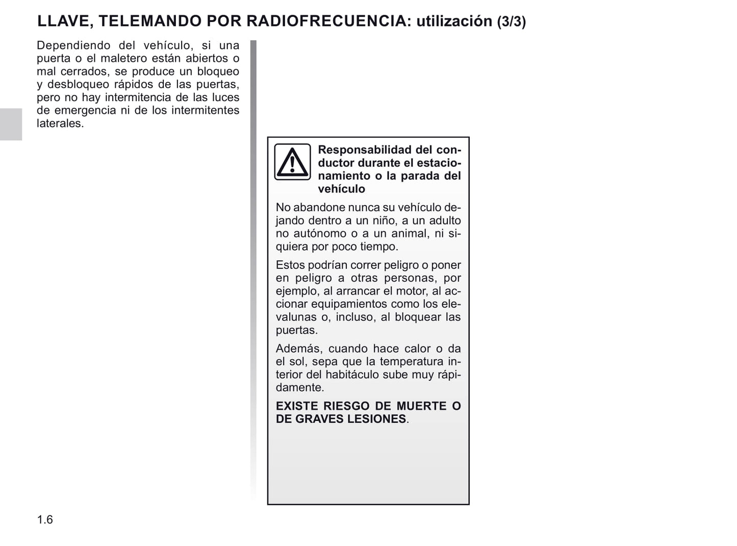 2020-2021 Renault Trafic Owner's Manual | Spanish