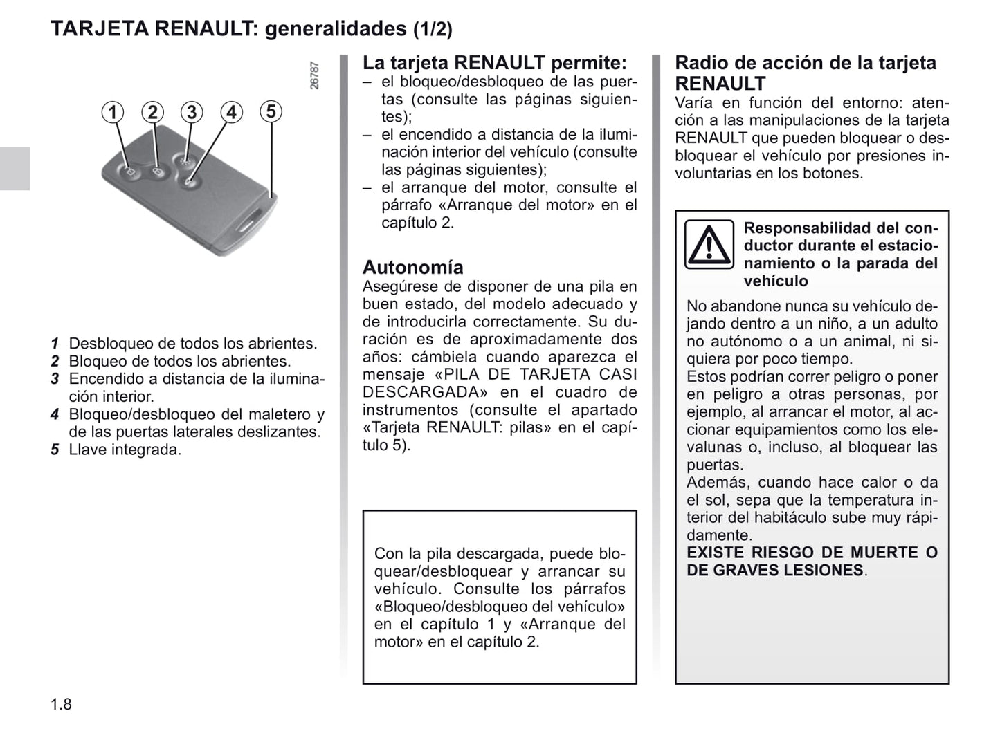 2020-2021 Renault Trafic Owner's Manual | Spanish