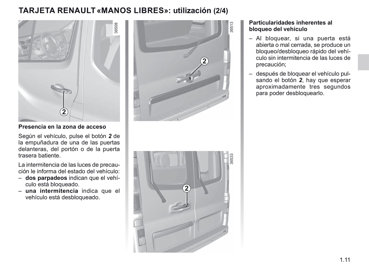 2020-2021 Renault Trafic Owner's Manual | Spanish