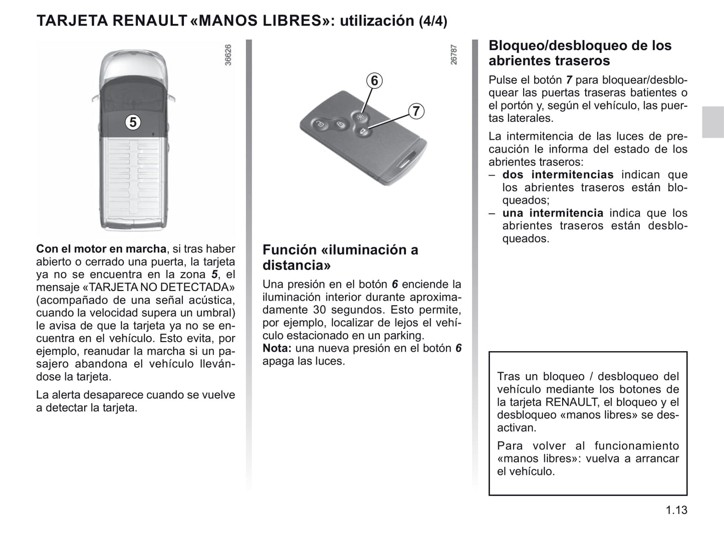 2020-2021 Renault Trafic Owner's Manual | Spanish