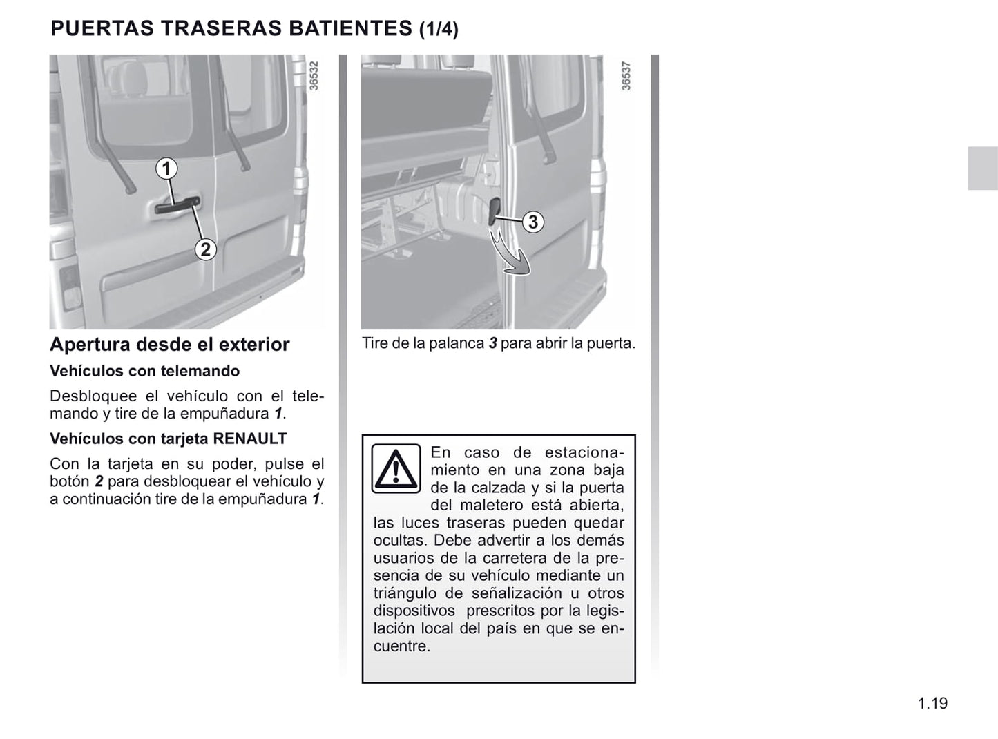 2020-2021 Renault Trafic Owner's Manual | Spanish