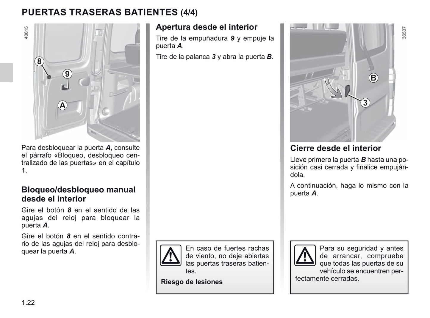 2020-2021 Renault Trafic Owner's Manual | Spanish