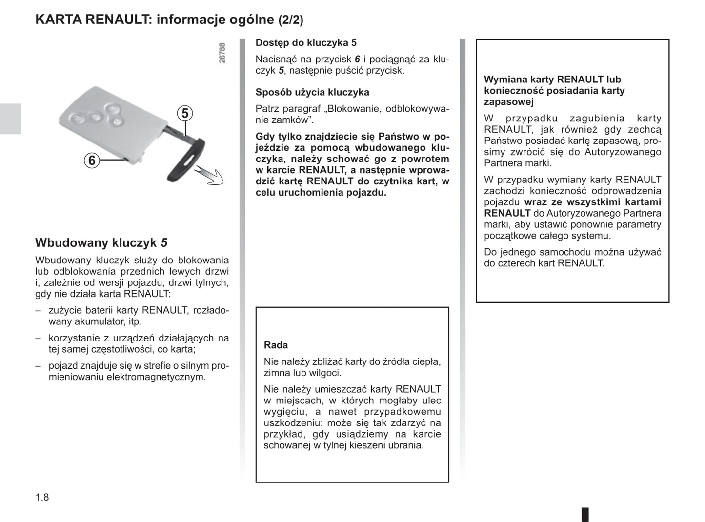 2018-2019 Renault Trafic Owner's Manual | Polish