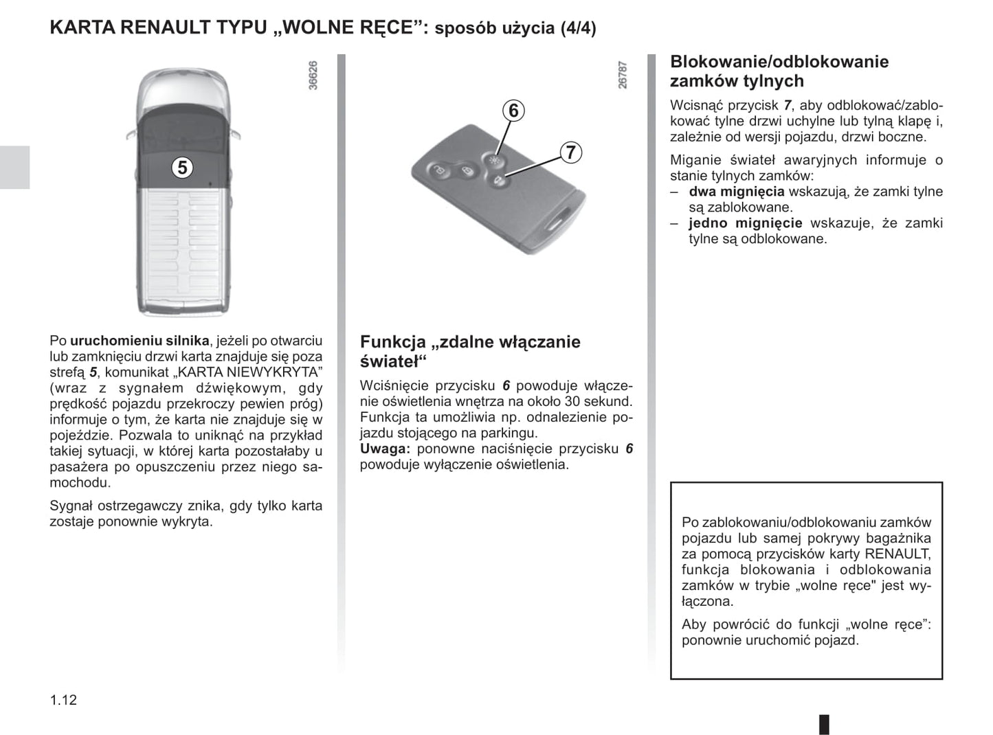 2018-2019 Renault Trafic Owner's Manual | Polish