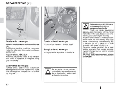 2018-2019 Renault Trafic Owner's Manual | Polish