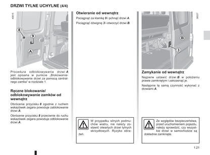 2018-2019 Renault Trafic Owner's Manual | Polish