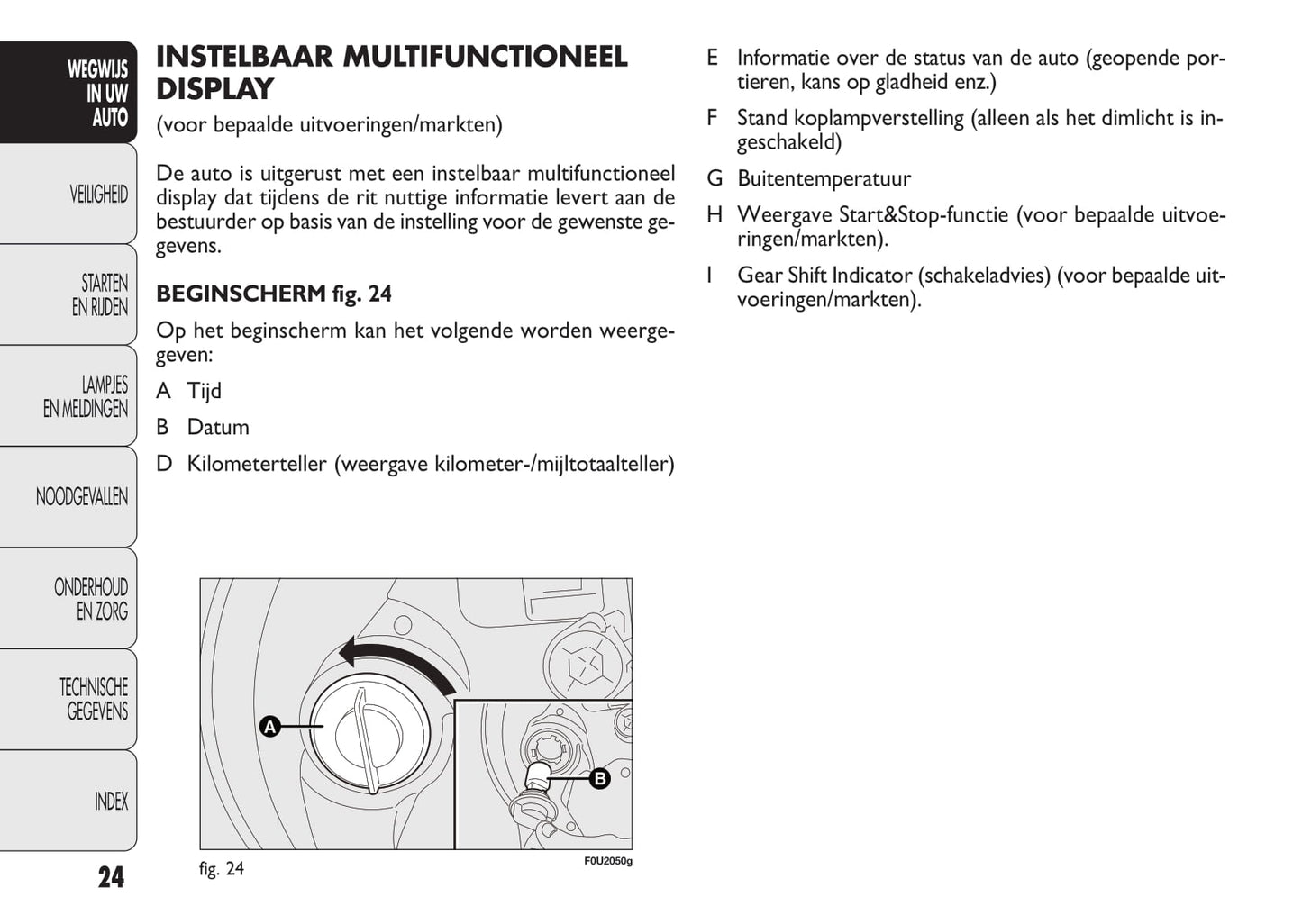 2010-2011 Fiat Punto Evo Gebruikershandleiding | Nederlands