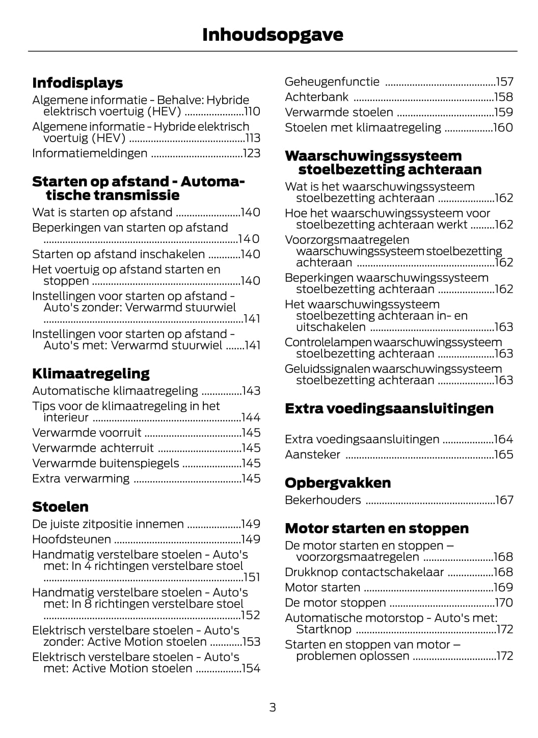 2021-2022 Ford Mondeo/Mondeo Hybrid Owner's Manual | Dutch