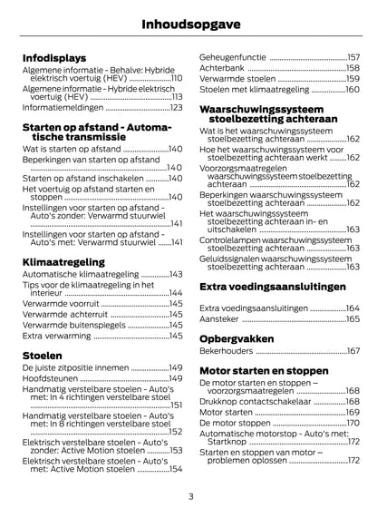 2021-2022 Ford Mondeo/Mondeo Hybrid Owner's Manual | Dutch