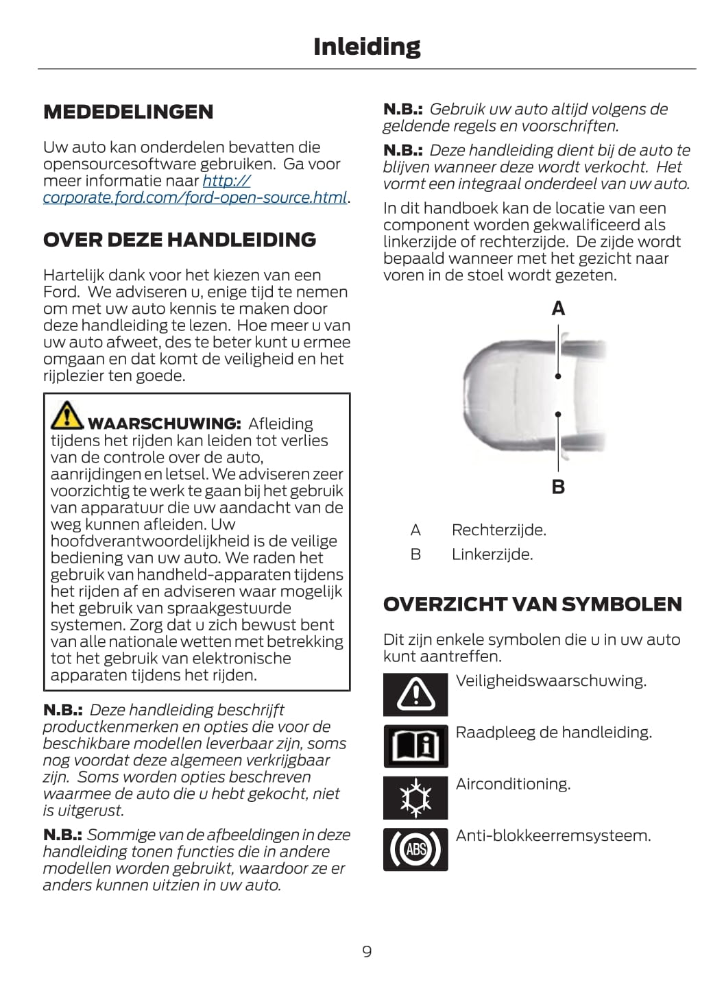 2021-2022 Ford Mondeo/Mondeo Hybrid Owner's Manual | Dutch