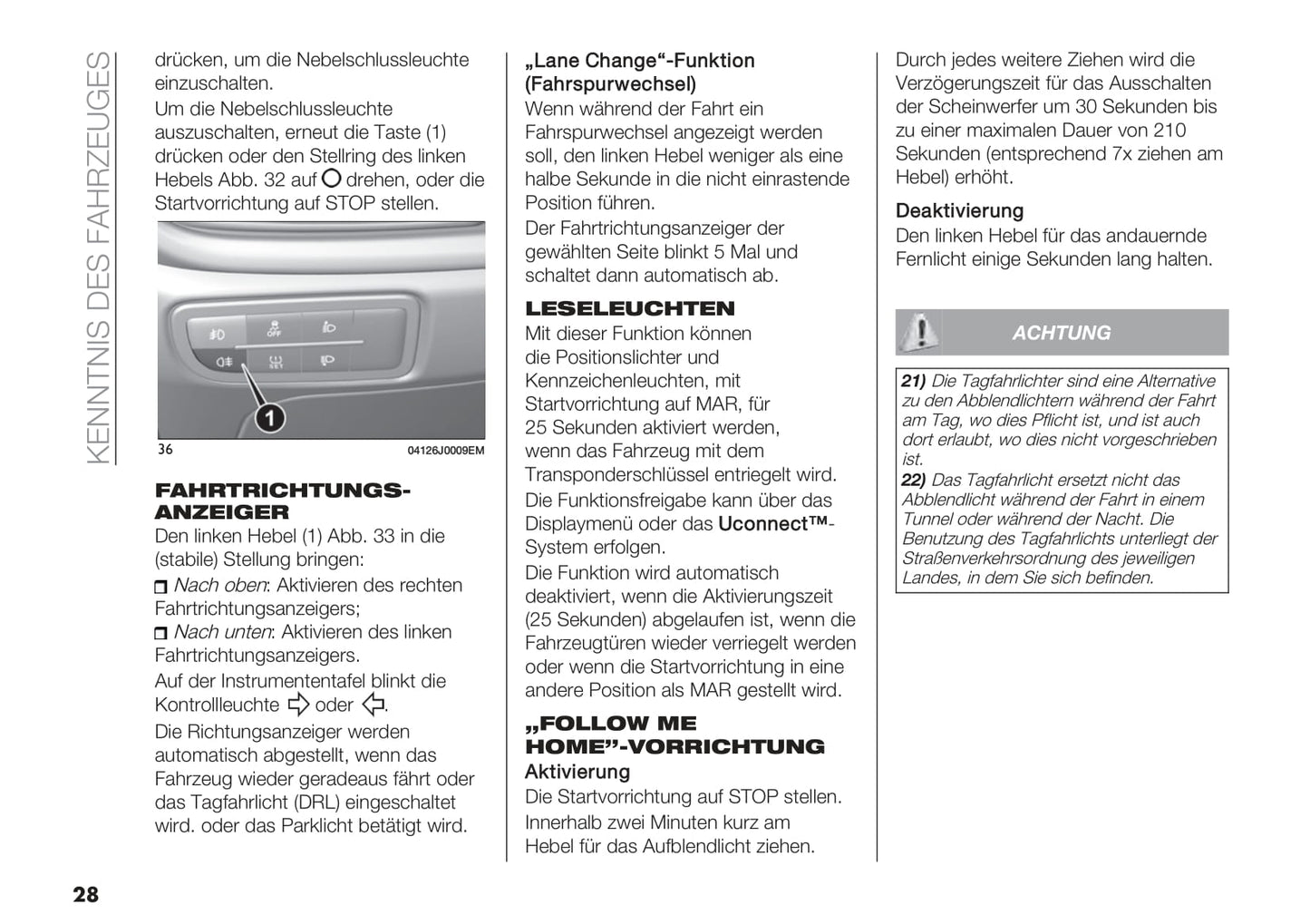 2020-2021 Fiat Tipo Bedienungsanleitung | Deutsch