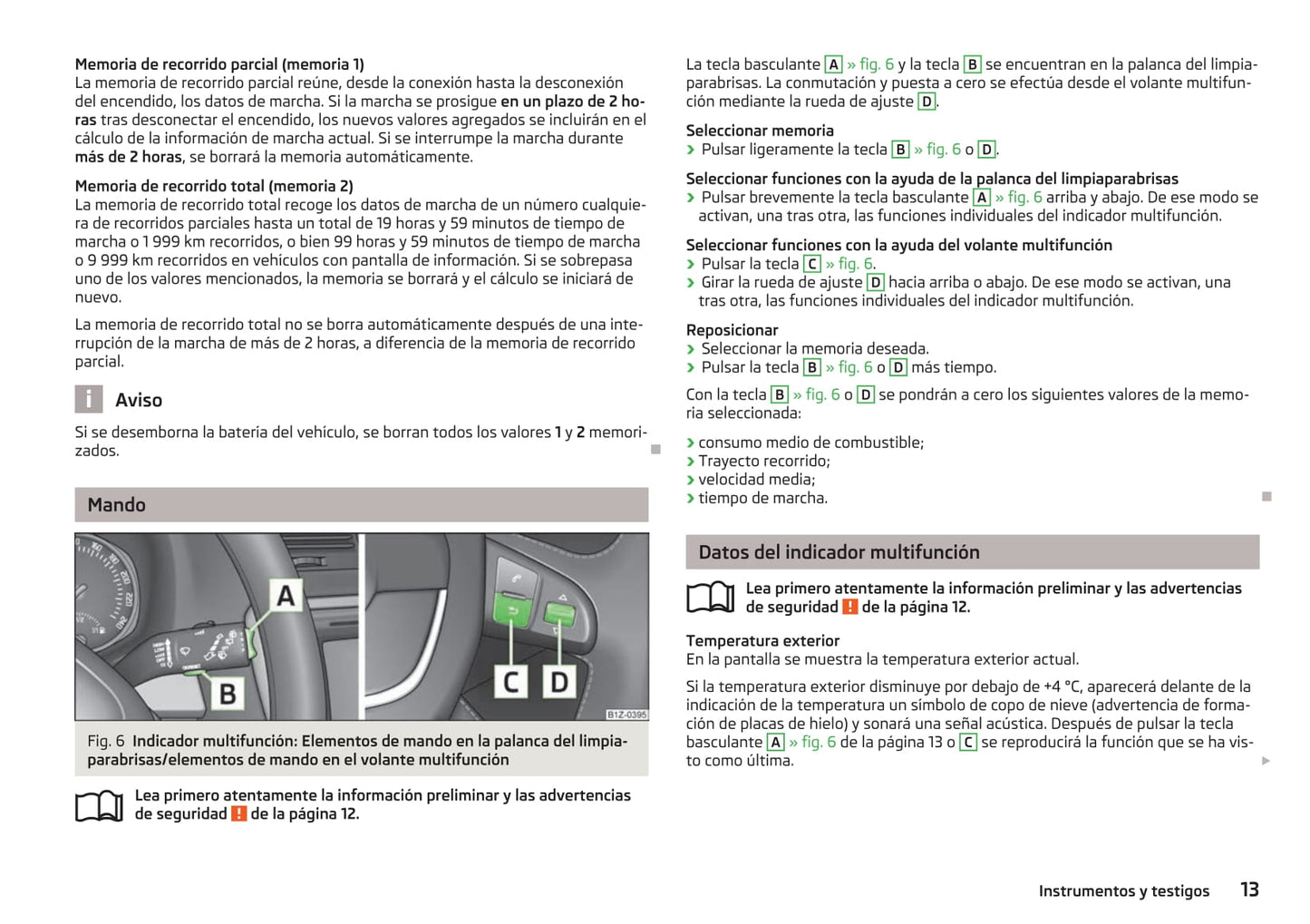 2012-2013 Skoda Octavia Gebruikershandleiding | Spaans