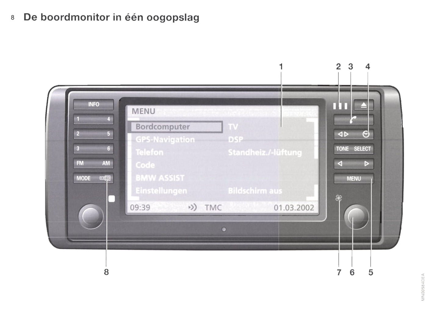 BMW 5 serie Boordmonitor Handleiding 2003 - 2007