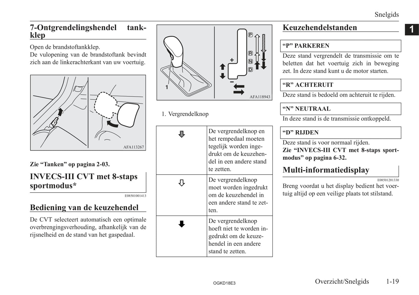 2017-2021 Mitsubishi Eclipse Cross Owner's Manual | Dutch