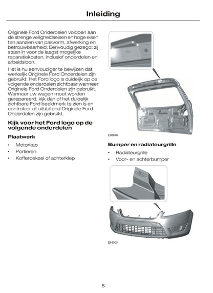 2009-2010 Ford Mondeo Owner's Manual | Dutch