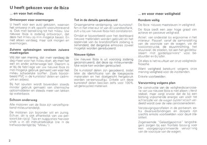 1996-1997 Seat Ibiza Owner's Manual | Dutch