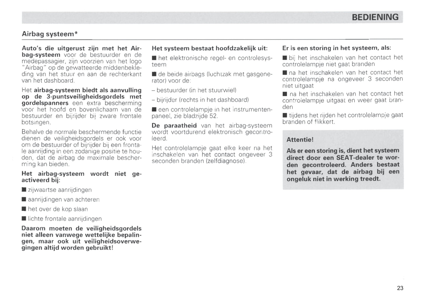 1996-1997 Seat Ibiza Owner's Manual | Dutch