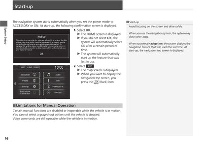 Honda Clarity Plug-In Hybrid Navigation Owner's Manual 2021