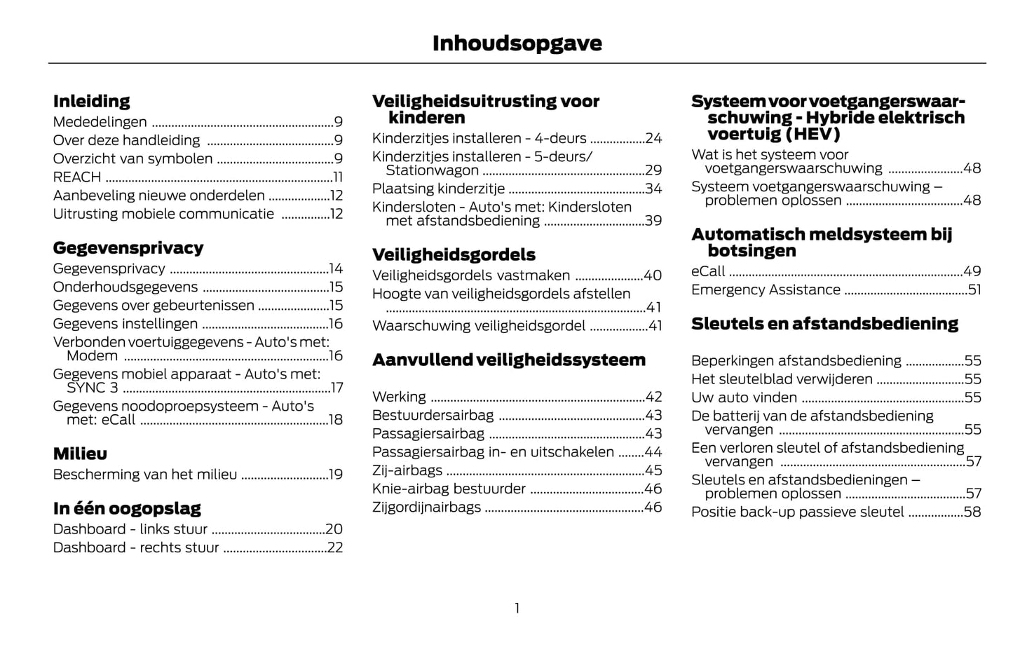 2021-2022 Ford Mondeo Bedienungsanleitung | Niederländisch