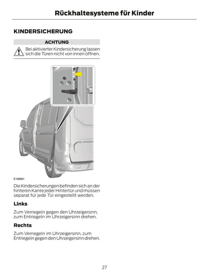 2014 Ford Tourneo Connect Bedienungsanleitung | Deutsch