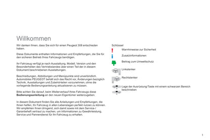 2017-2020 Peugeot 308 Gebruikershandleiding | Duits