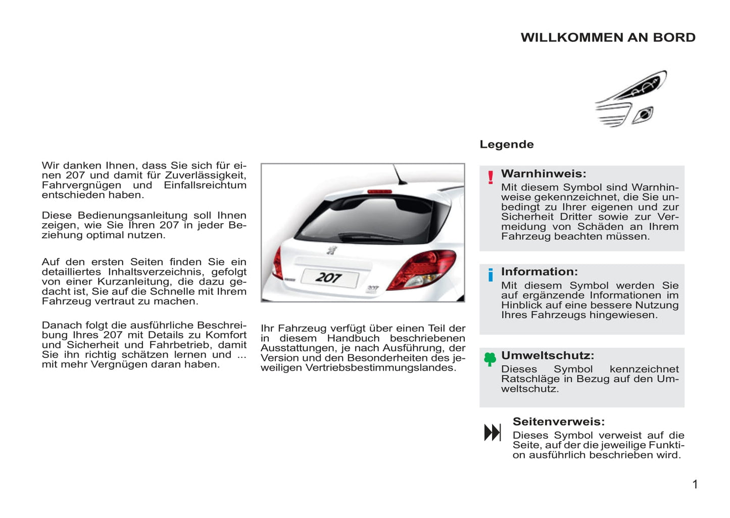 2011-2014 Peugeot 207/207 SW Manuel du propriétaire | Allemand