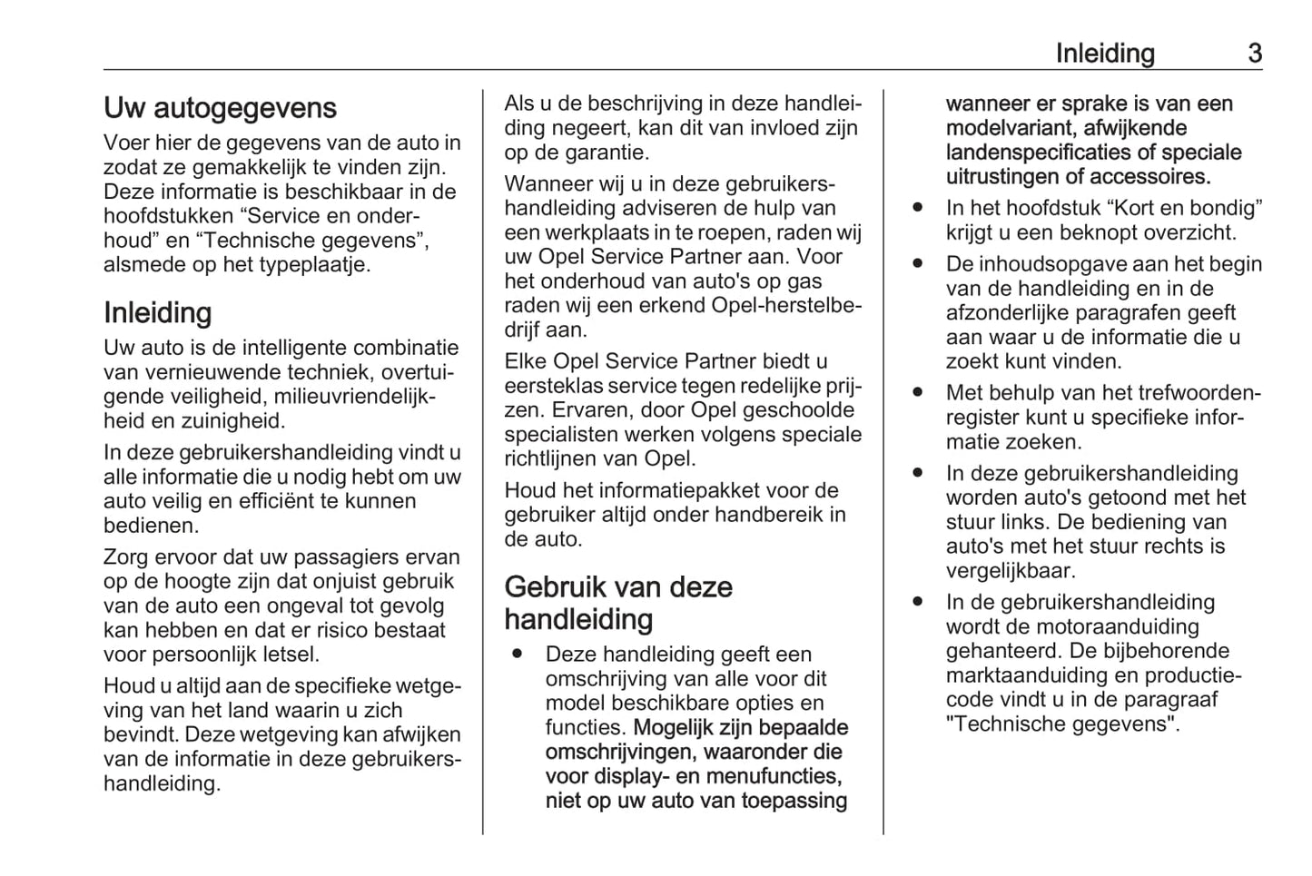 2016-2017 Opel Zafira/Zafira Tourer Gebruikershandleiding | Nederlands