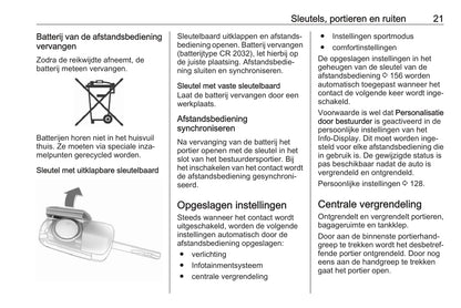 2016-2017 Opel Zafira/Zafira Tourer Gebruikershandleiding | Nederlands