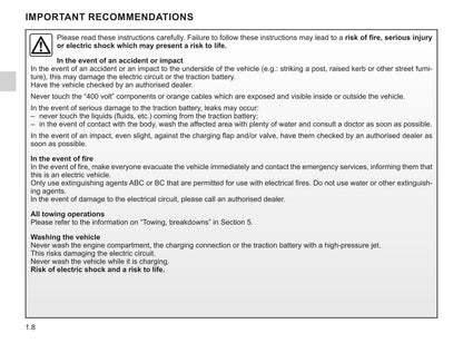 2020-2021 Renault Kangoo Z.E. Owner's Manual | English