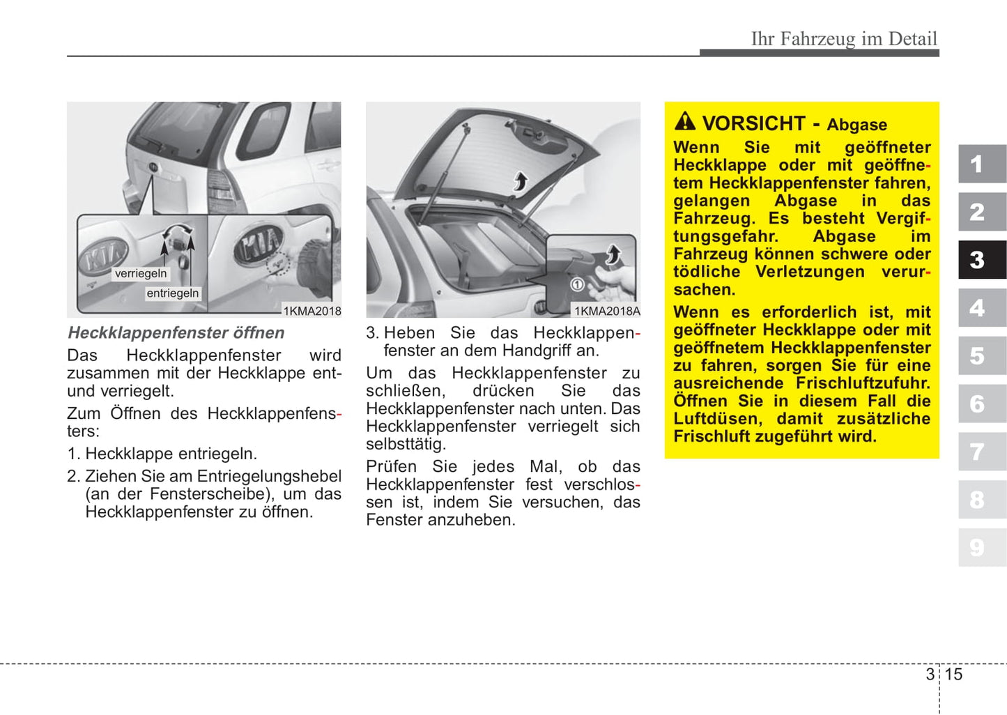 2006-2007 Kia Sportage Owner's Manual | German