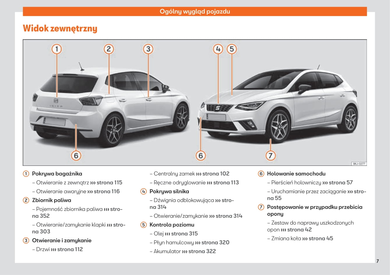 2019 Seat Ibiza Owner's Manual | Polish