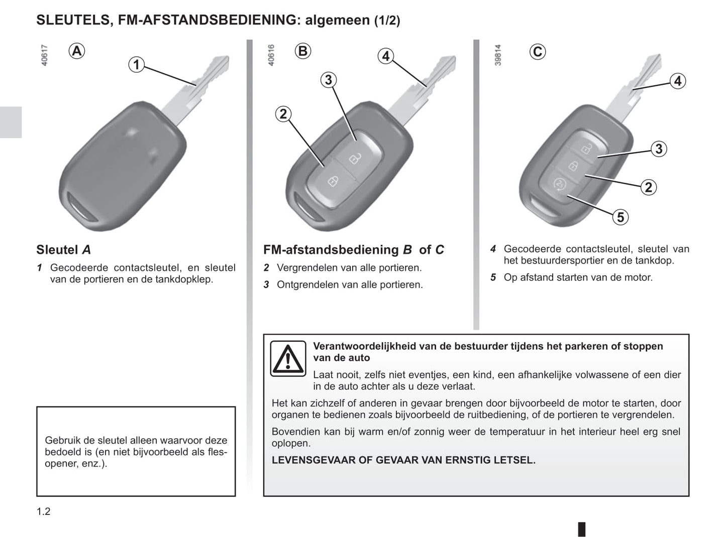 2013-2018 Dacia Duster Owner's Manual | Dutch