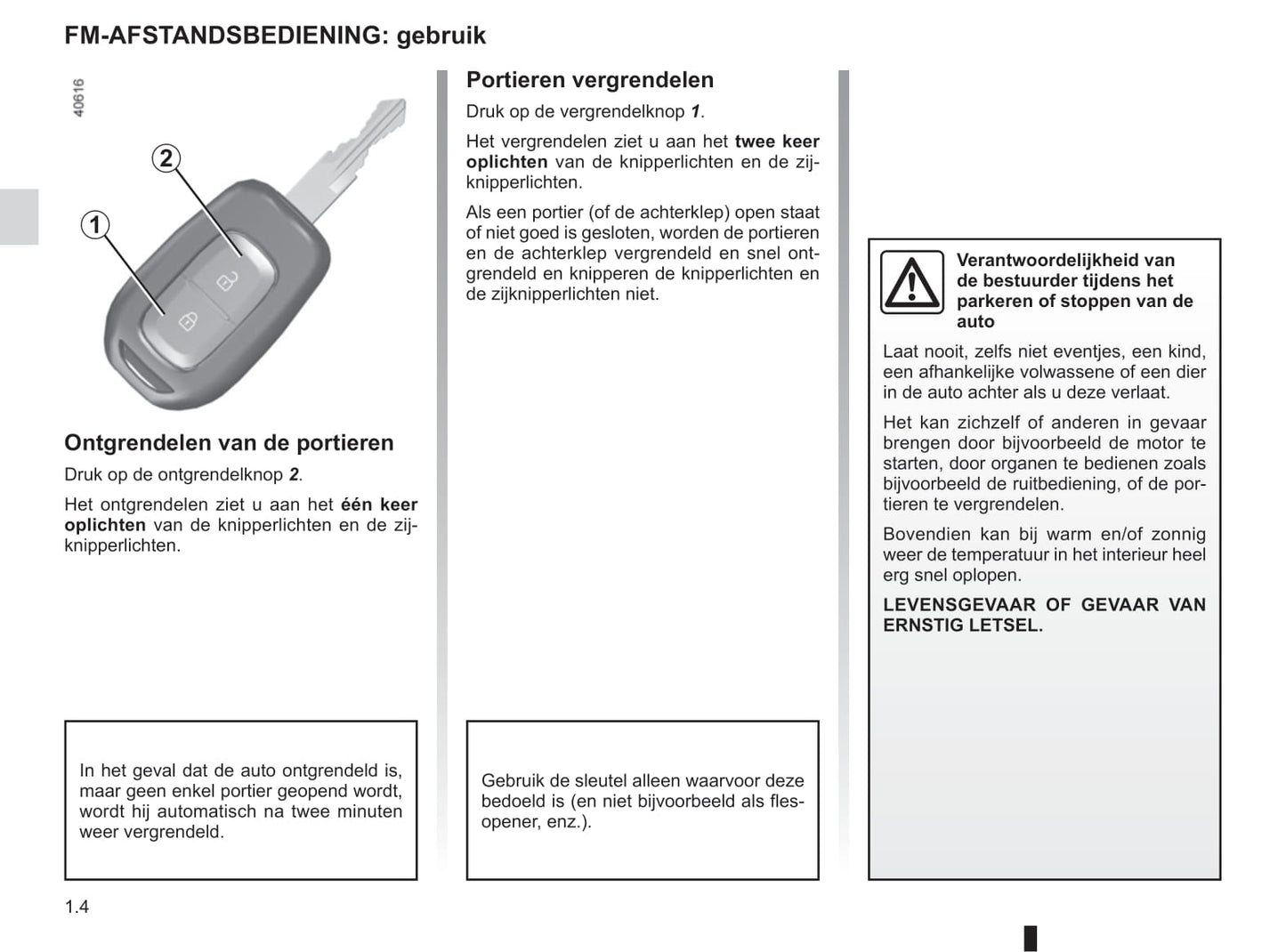 2013-2018 Dacia Duster Owner's Manual | Dutch