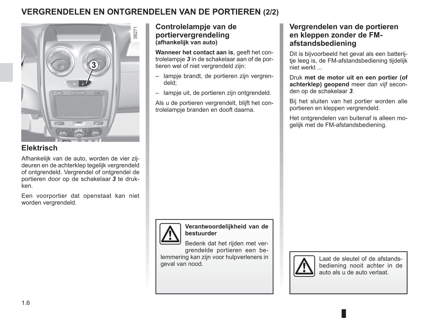 2013-2018 Dacia Duster Owner's Manual | Dutch