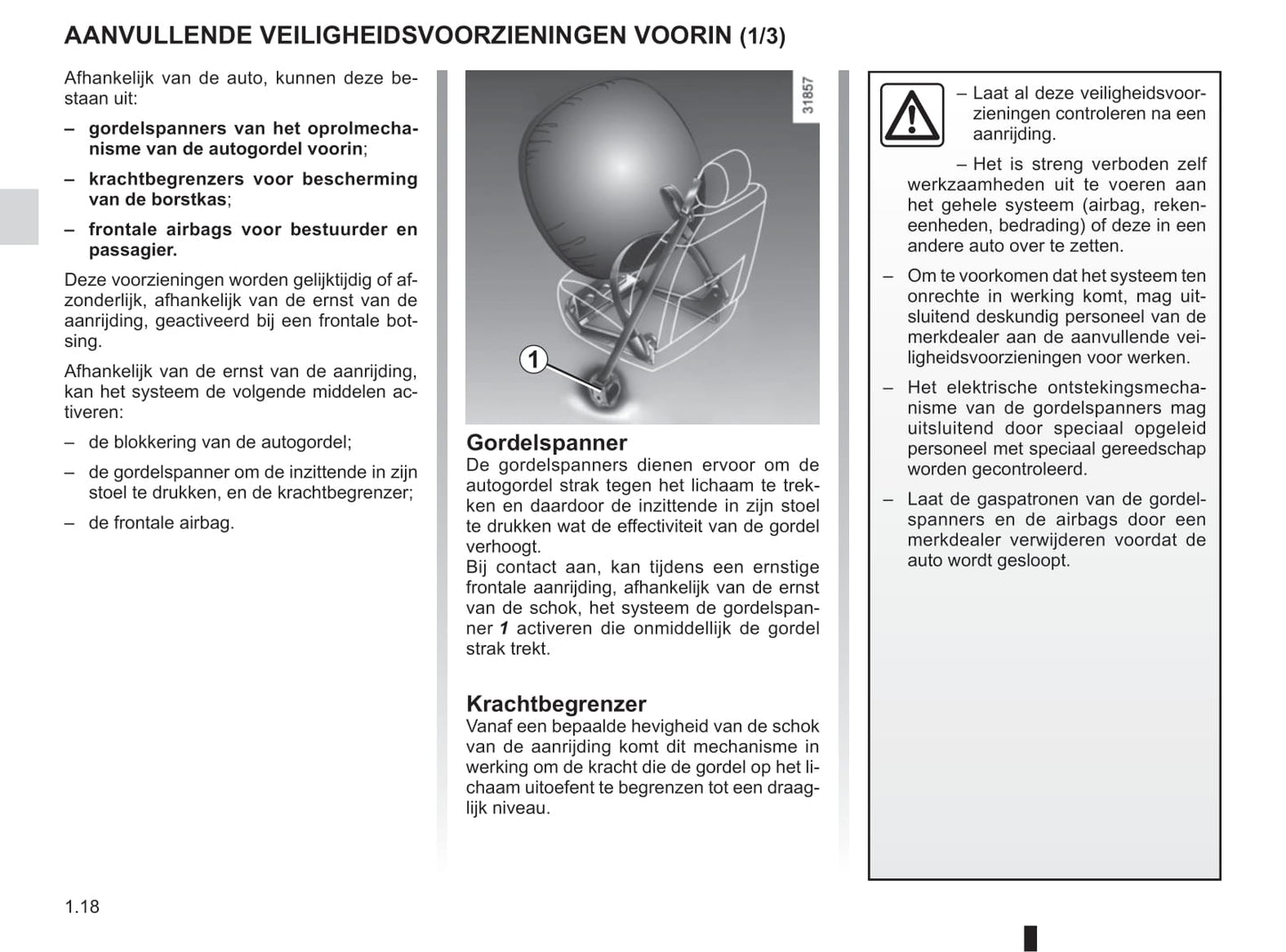 2013-2018 Dacia Duster Owner's Manual | Dutch