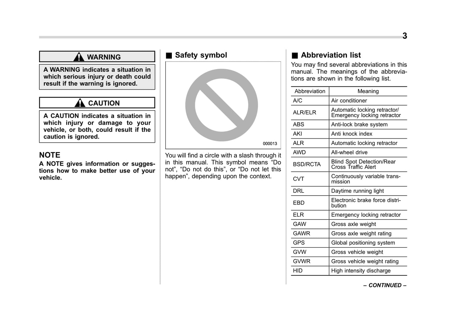 2017 Subaru Crosstrek Owner's Manual | English