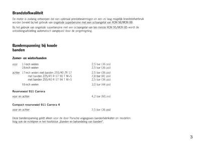 1997-2001 Porsche 911 Owner's Manual | Dutch