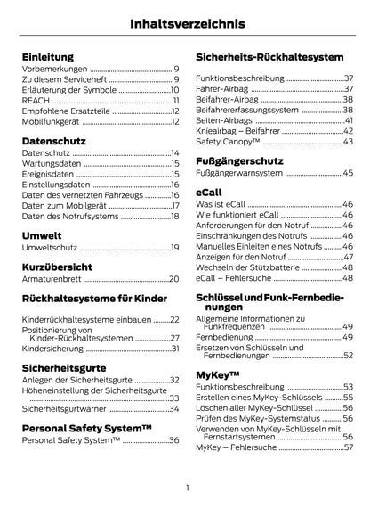 2021-2022 Ford Explorer Owner's Manual | German