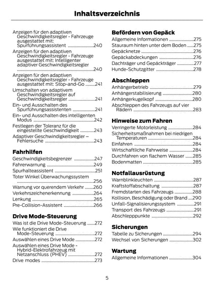 2021-2022 Ford Explorer Owner's Manual | German