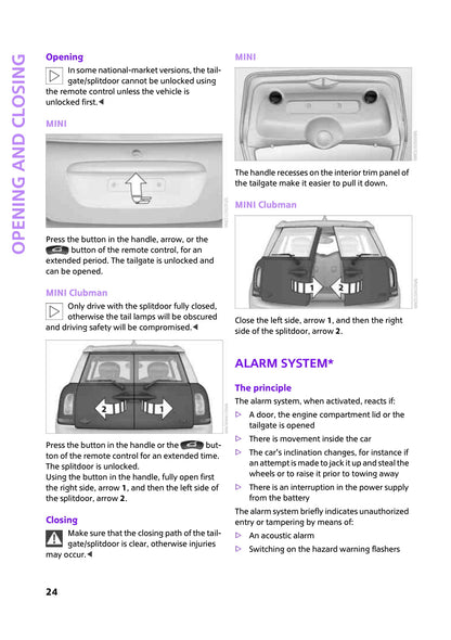 2007-2010 Mini Clubman/Cooper/One Manuel du propriétaire | Anglais