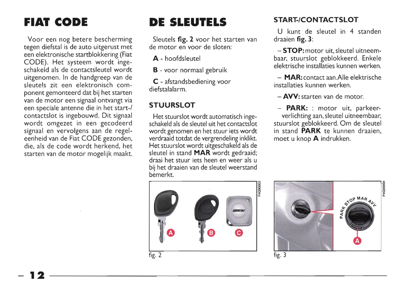 1999-2000 Fiat Seicento Gebruikershandleiding | Nederlands