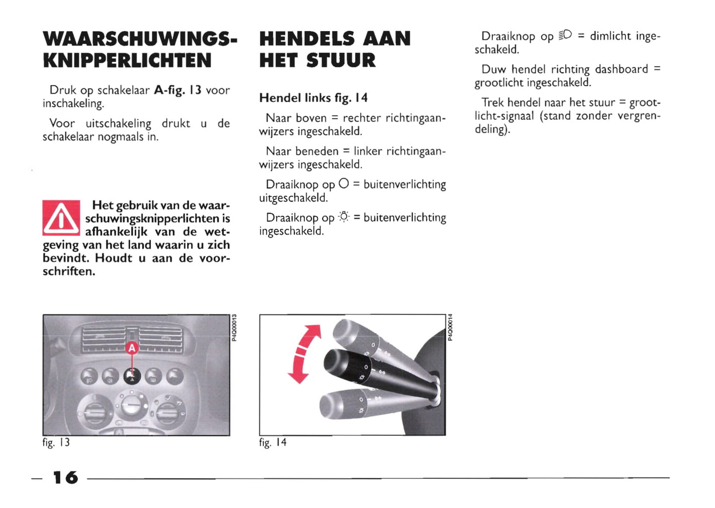 1999-2000 Fiat Seicento Gebruikershandleiding | Nederlands