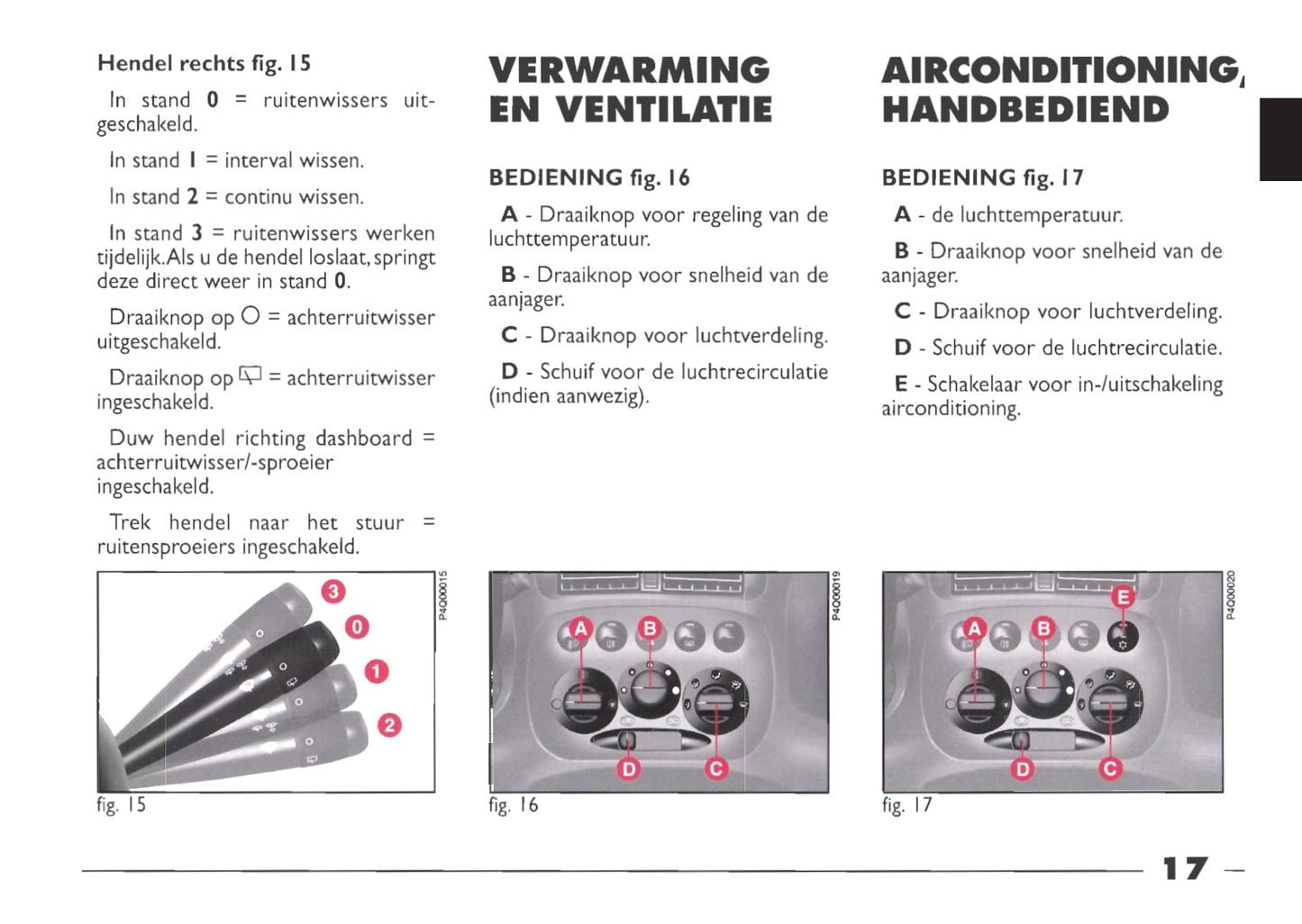 1999-2000 Fiat Seicento Gebruikershandleiding | Nederlands