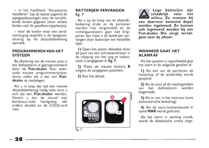 1999-2000 Fiat Seicento Gebruikershandleiding | Nederlands