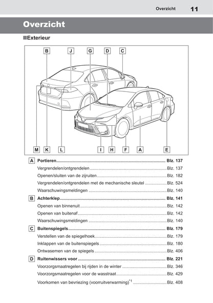 2019 Toyota Corolla Hybrid/Corolla Sedan Hybrid Owner's Manual | Dutch