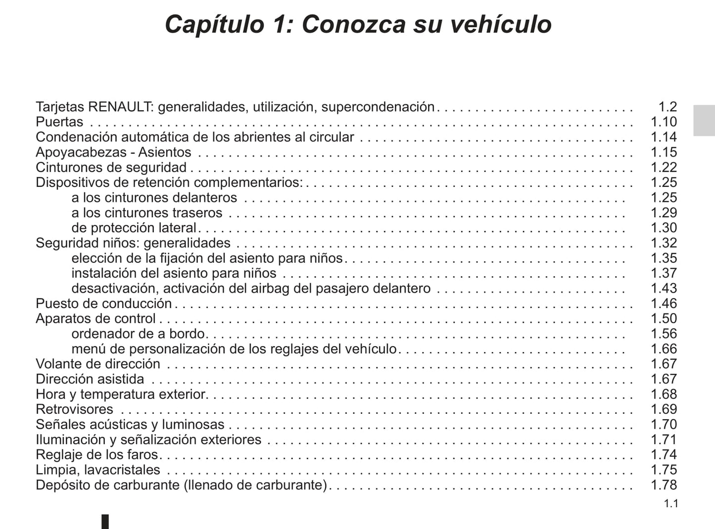 2010-2011 Renault Mégane Owner's Manual | Spanish